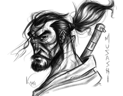 Myamoto Musashi - Sketch Portrait