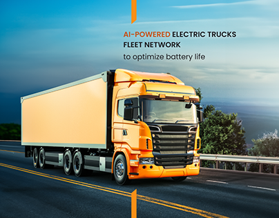 AI-powered electric trucks fleet network