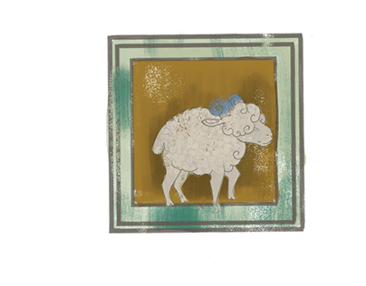 Illuminated Manuscript Sheep
