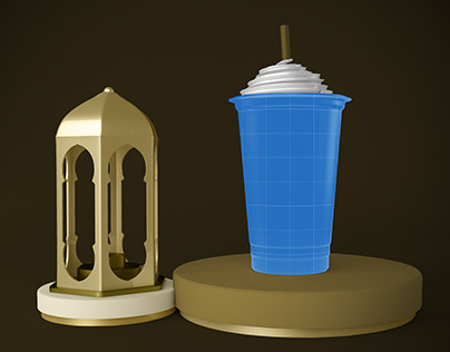 Ramadan Plastic Cup Mockup