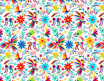 Seamless Mexican pattern Otomi