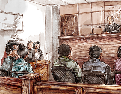 Courtroom sketches