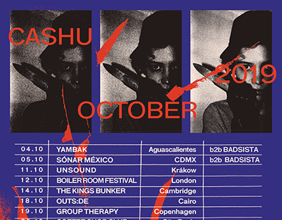CASHU OCTOBER 2019 TOUR POSTER