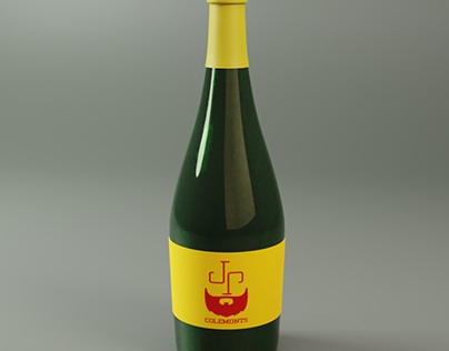 3D Wine Bottle Model