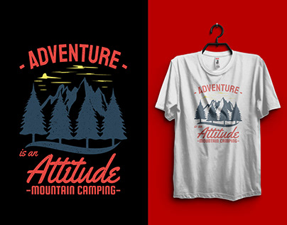 Adventure is an attitude mountain camping T shirt