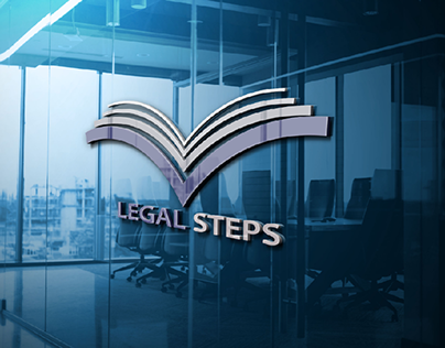 Legal steps logo design