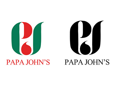 redesign papa johns logo .
