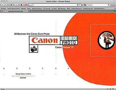 Canon. Website 1997.