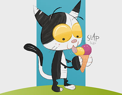 The Cat with The Ice Cream