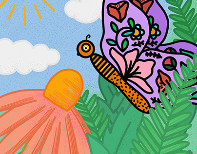 Butterfly Explores | Sequential Illustrations