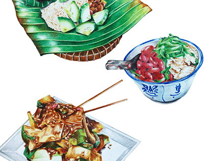 Malaysia Food Illustration