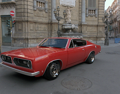 Plymouth Barracuda 3D Model and Render
