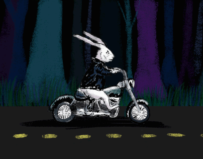 Biker Bunny Animated Gif
