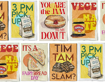 Iconic Australian Food and Bev Illustration Handdrawn