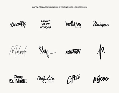 Mattia Forza | Brush and Handwriting Logos Compendium