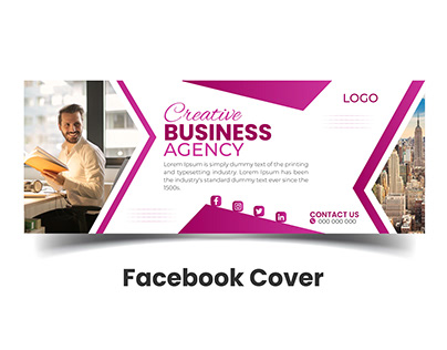 creative modern business agency facebook cover design