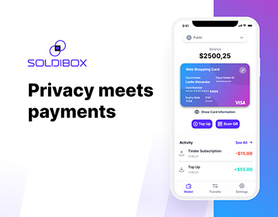 Soldibox - Privacy Meets Payments Mobile App