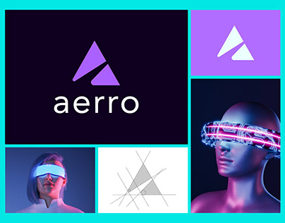 Aerro Technology Branding, Modern A Letter Logo Design