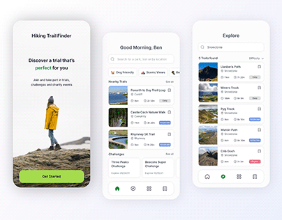 Hiking Trial App: UI Concept