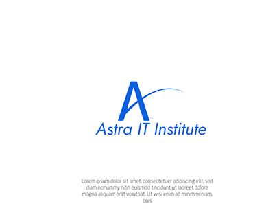 Astra IT Institute logo design