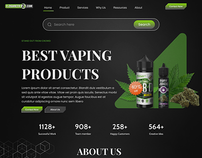 E-cigarette Home page | Vep liquid homepage design