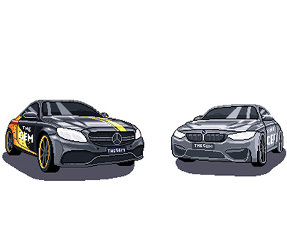 256px size Car design Pixel art gif