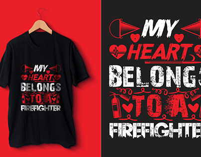 Awesome Firefighter T- Shirt Design