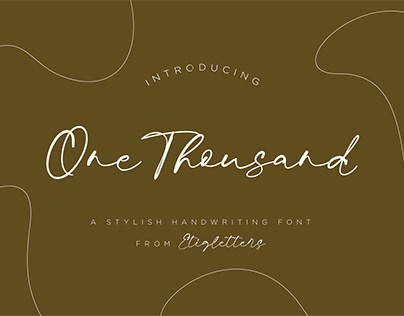 One Thousand // Handwriting Font