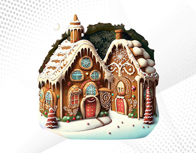 Christmas Gingerbread Houses Clipart