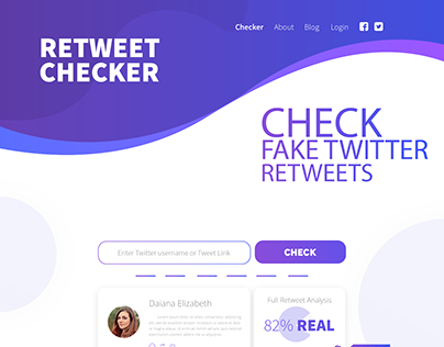Retweet Checker Webdesign