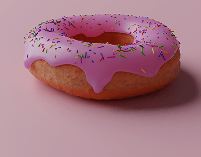 3D Modeled doughnut with blender
