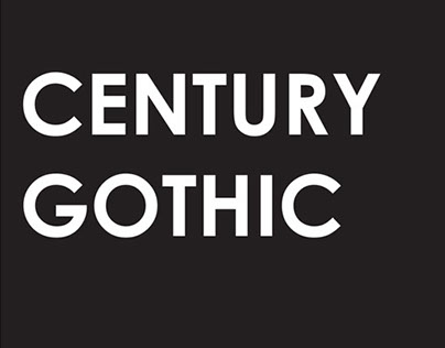 Century Gothic, type study.