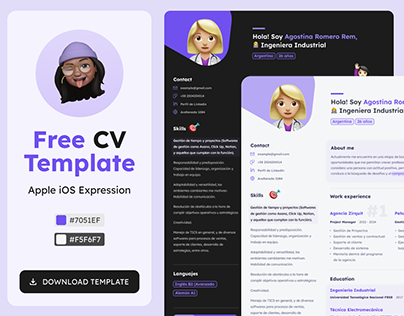 Free CV/Resume | Download Template | iOS Version
