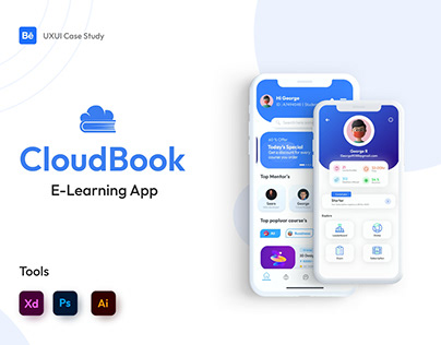 CloudBook - E-learning App UI UX Case Study