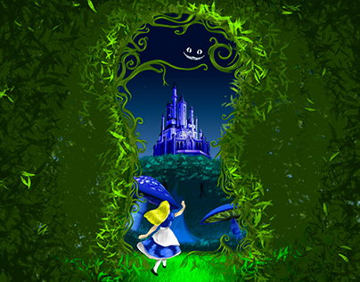 Litofania 3D Druk Alice in wonderland