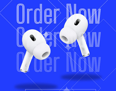 Poster design of apple airpods .