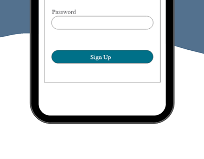 Login and signup page with an error message