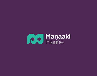 Purple and Green M Wave Logo Design
