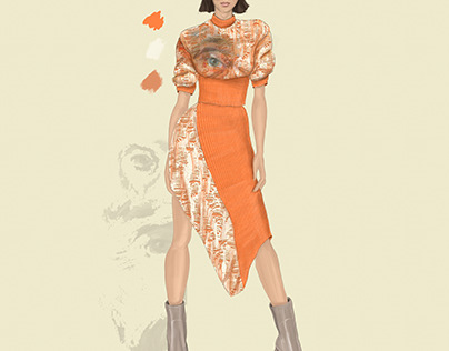 ILLUSTRATİON (knitted fabric design look1)