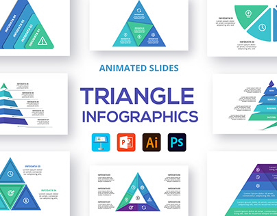 Triangle animated infographics