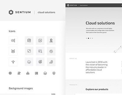 UX / UI for cloud solutions company website