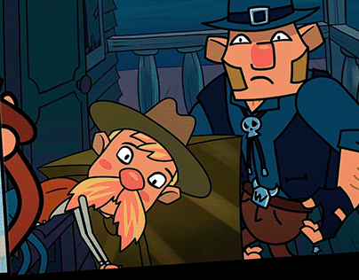 Cowboy and Sheriff cartoon