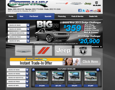 Greenway Dodge Website Redesign