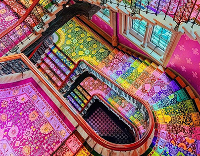 Colorful Photo Media Agnostic Design Stairs