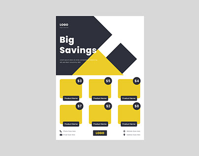 big saving flyer design