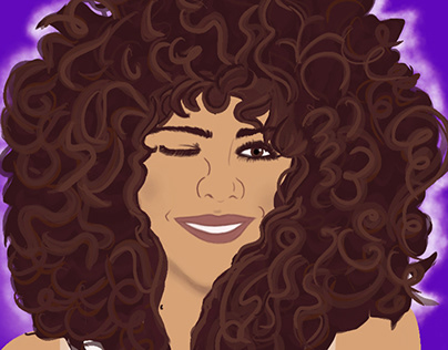 Curly hair portrait