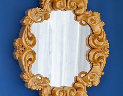 Hand made wood mirror frame