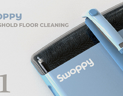 Household floor cleaning device