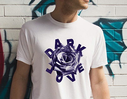 Drawing of flower with text on Men & womens T-Shirt