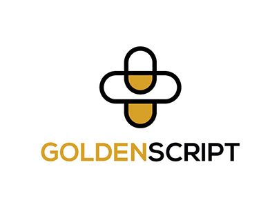 Doctor Hospital Golden Script Logo Design